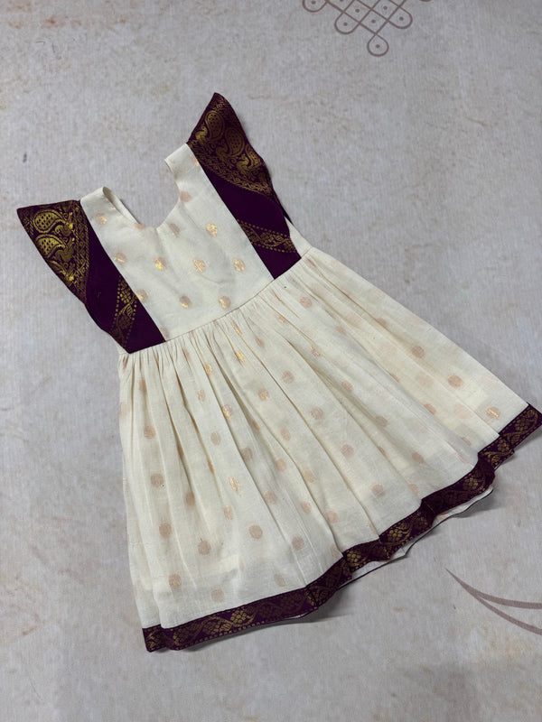 Anvi Kids Cotton Frock Onam FastTrack