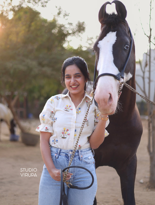 Floral Embroidered Shirt