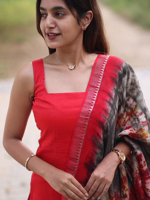 Mangalgiri Silk - Kurta + Dupatta