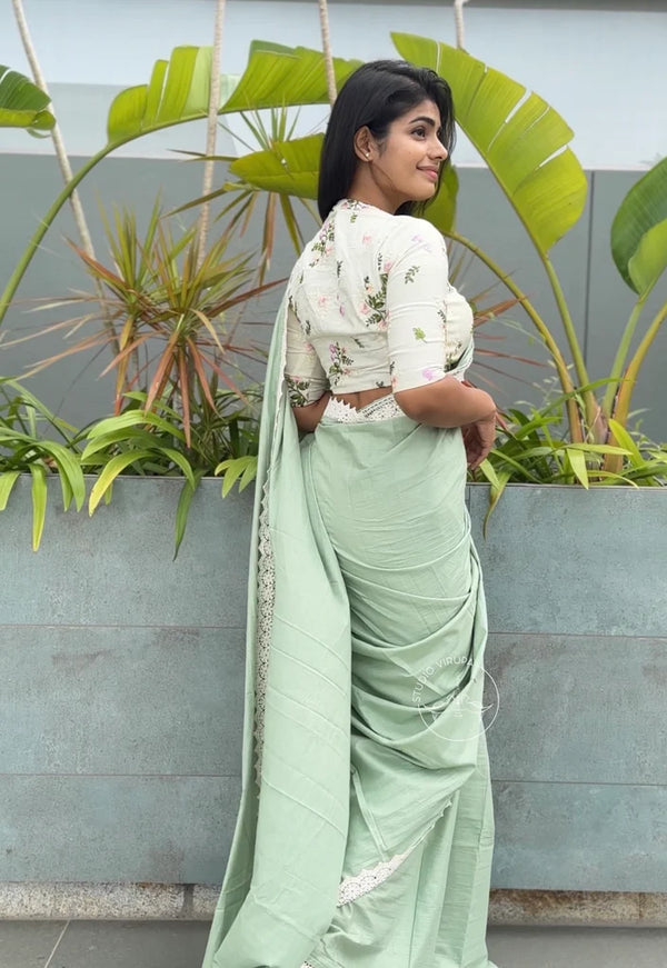 Multicolour Floral Blouse ft nethra (Only blouse )