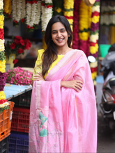 Mangalgiri Silk - Kurta + Dupatta with Applique Express