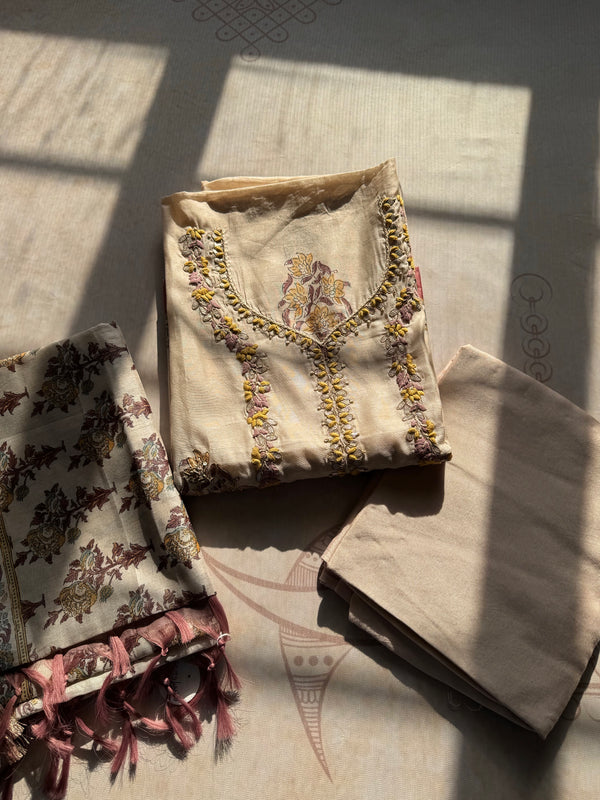 Sylvie Unstitched - Kurta + Pant + Dupatta Material