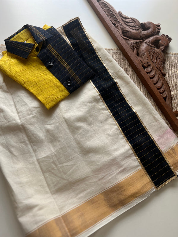 Boys Dhoti and Shirt - Onam Collection