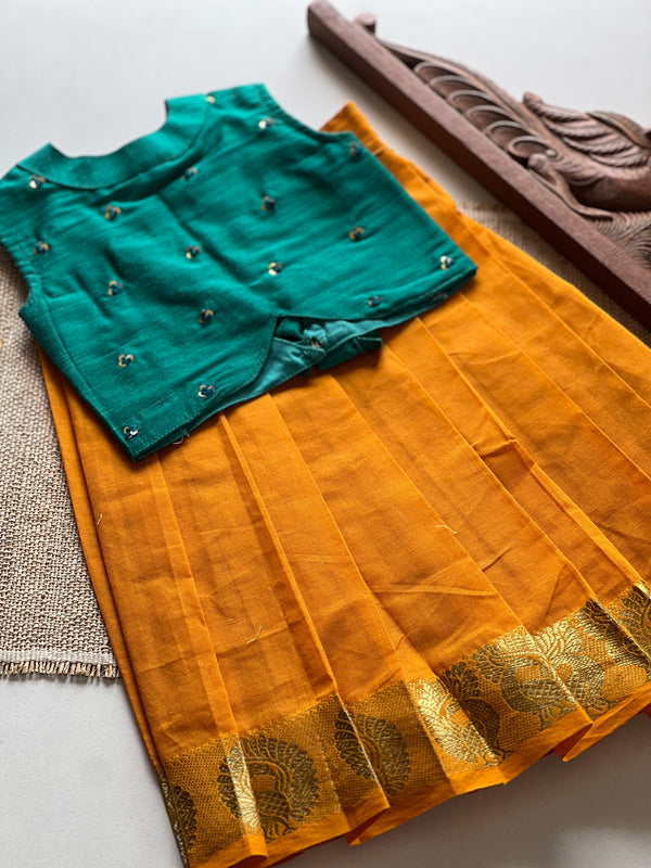 Chettinad Cotton - Crop top and skirt