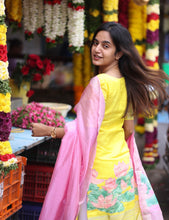 Mangalgiri Silk - Kurta + Dupatta with Applique Express