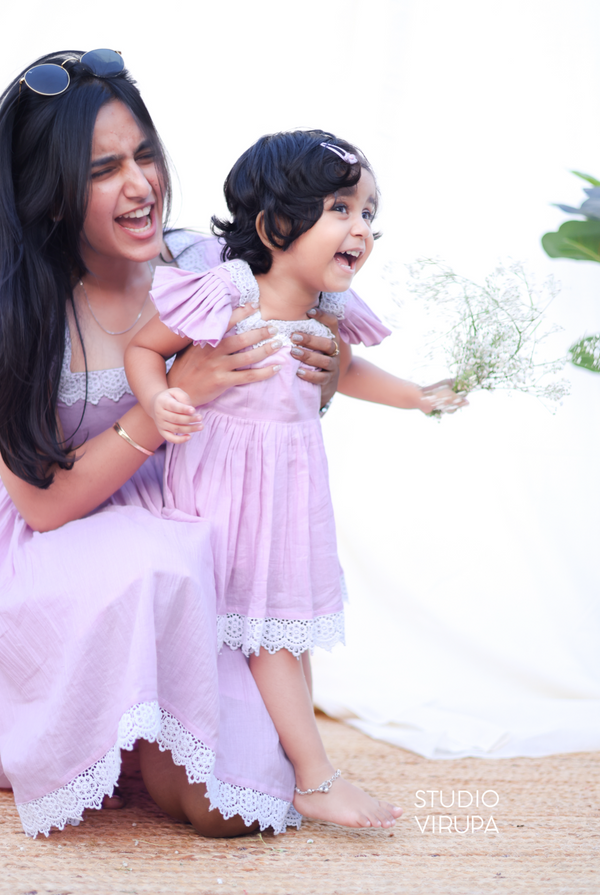 Mom & Daughter - Gulabi Lilac