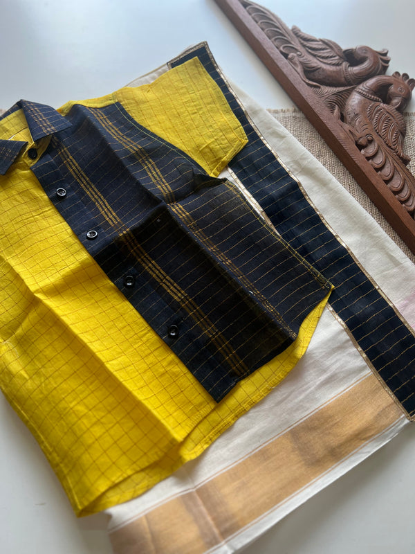 Boys Dhoti and Shirt - Onam Collection