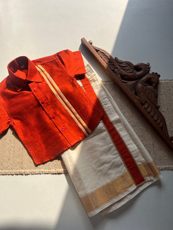 Boys Dhoti and Shirt - Onam Edit