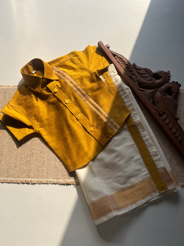 Boys Dhoti and Shirt - Onam Edit