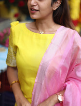 Mangalgiri Silk - Kurta + Dupatta with Applique Express