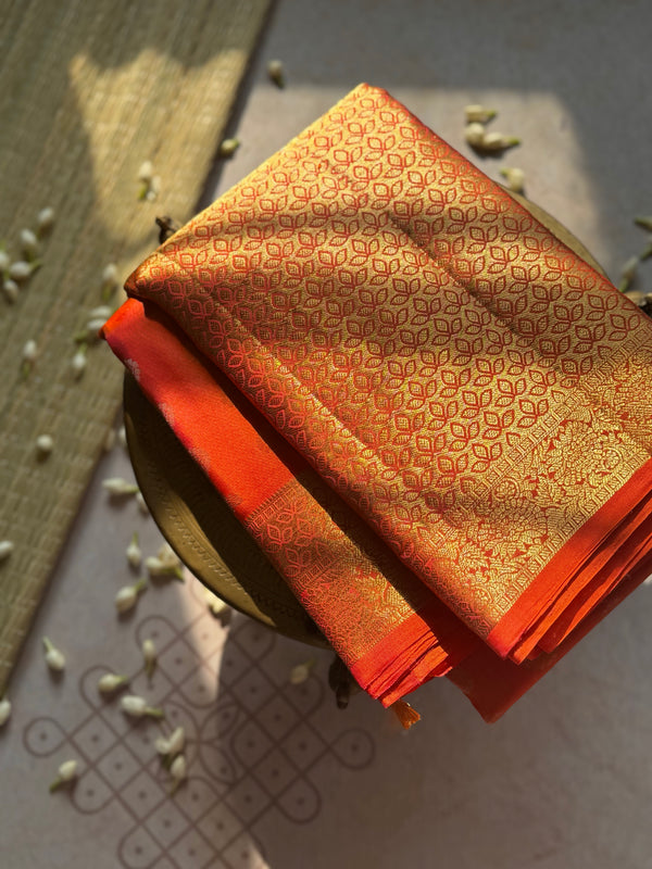 Traditional Kanjivaram Pure Silk Zari Saree