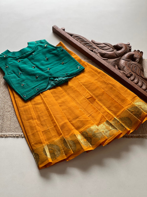 Chettinad Cotton - Crop top and skirt