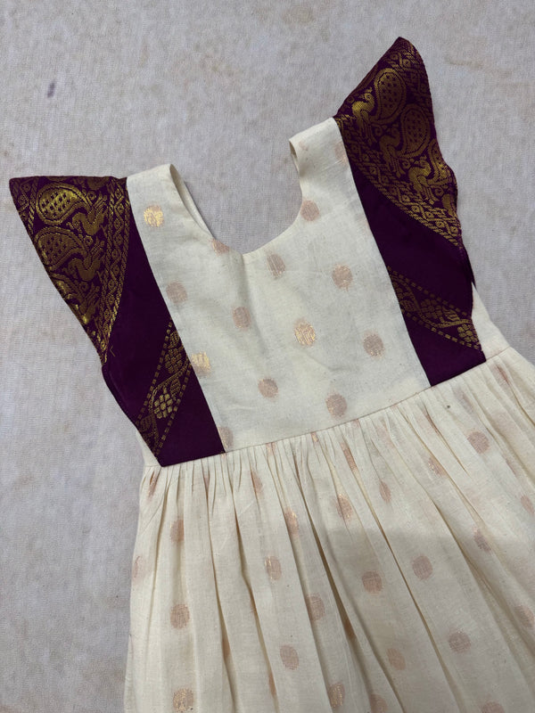 Anvi Kids Cotton Frock Onam FastTrack