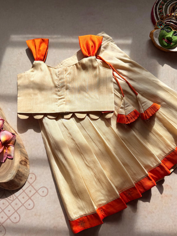 Naya Crop Top and Skirt - Onam Edit