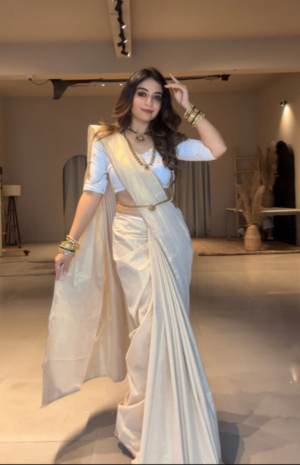 Pure Soft Cotton Tissue Saree - Onam Edit
