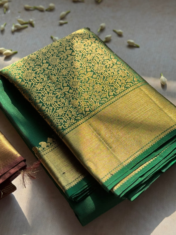 Traditional Kanjivaram Pure Silk Zari Saree
