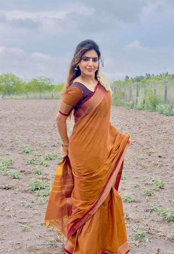 Ashwi~Chettinad Cotton saree