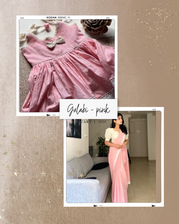 Mom & Daughter - Gulabi pink