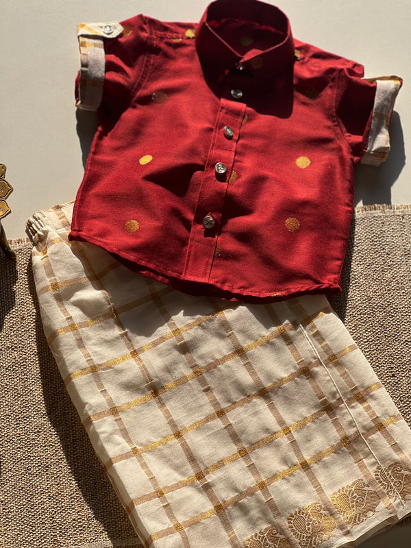 Boys Dhoti and Shirt