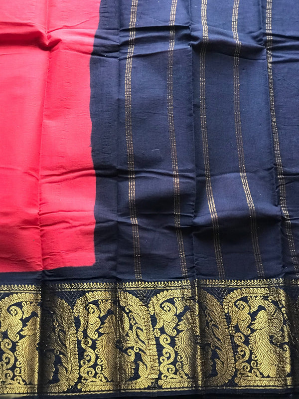 Sungudi Cotton Zari Border Saree