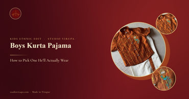 Boy's cotton kurta pajama set – Studio Virupa, Tirupur
