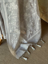 Kayal - Ash Embroidered Pure Kota Silk Saree