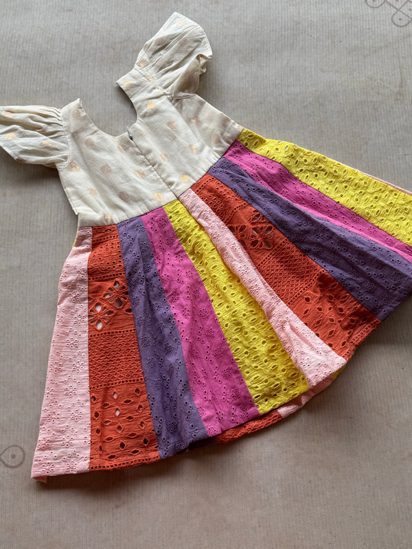 Multicolour Hakoba Dress - Onam Edit