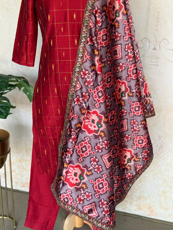 Siara Suit Set with Patola Dupatta - Express