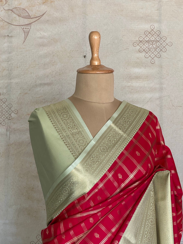 Semi Kanchi Silk Saree