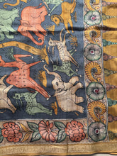 Gulmohar - Pen Kalamkari Tussar Silk Saree with Zari Border & Artistic Pallu