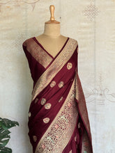 Manjari - Pure Satin Silk Meenakari Saree