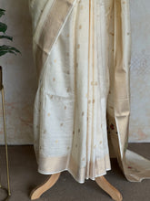 Vrishti - Mushru Satin Silk Saree with Antique Zari & Floral Meenakari Border