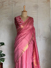Ritambhara - Soft Tussar Zari Checks Saree