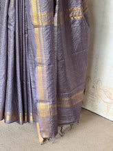 Ritambhara - Soft Tussar Zari Checks Saree