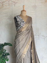 Ritambhara - Soft Tussar Zari Checks Saree