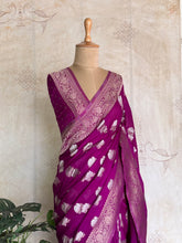 Nandhana - Crinkle Georgette Saree with Sona Rupa Zari Weaving