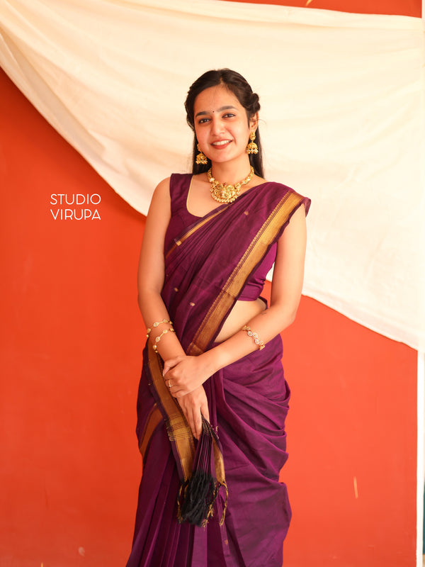 Kamakshi - Kanchi Cotton (Purple)