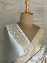 Vrishti - Mushru Satin Silk Saree with Antique Zari Jaal Weaving