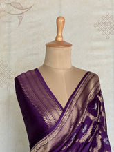 Vrishti - Mushru Satin Silk Saree with Antique Zari Jaal Weaving - Festive Edit