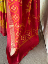 Ikkat Patola Inspired Semi Silk Saree
