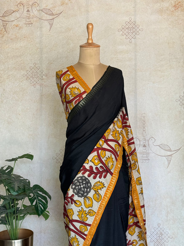 Vamika - Mangalagiri Pure Silk Gap Border Saree
