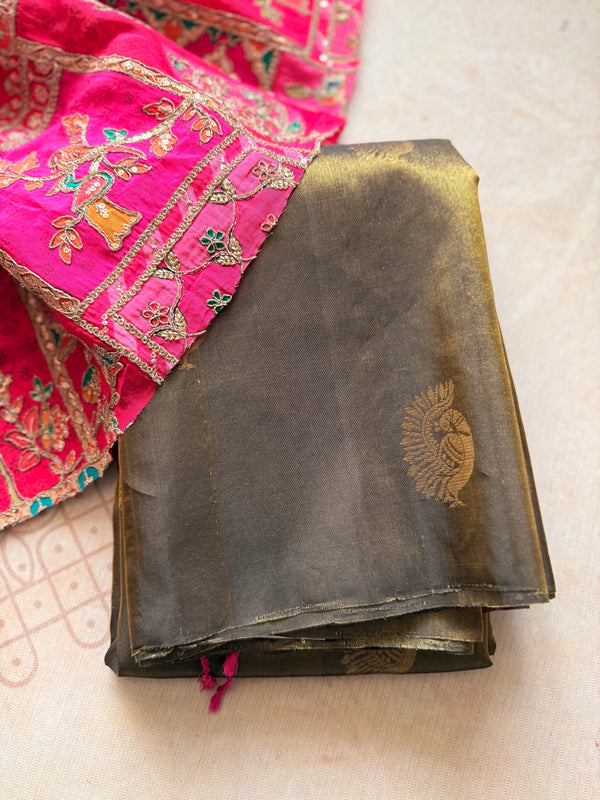 Kanjivaram Pure Soft Silk Tissue Saree