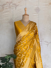 Vrishti - Mushru Satin Silk Saree with Antique Zari Jaal Weaving - Festive Edit