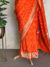 Druvika - Bandhini Printed Paithani Saree With Grand Paithani Pallu