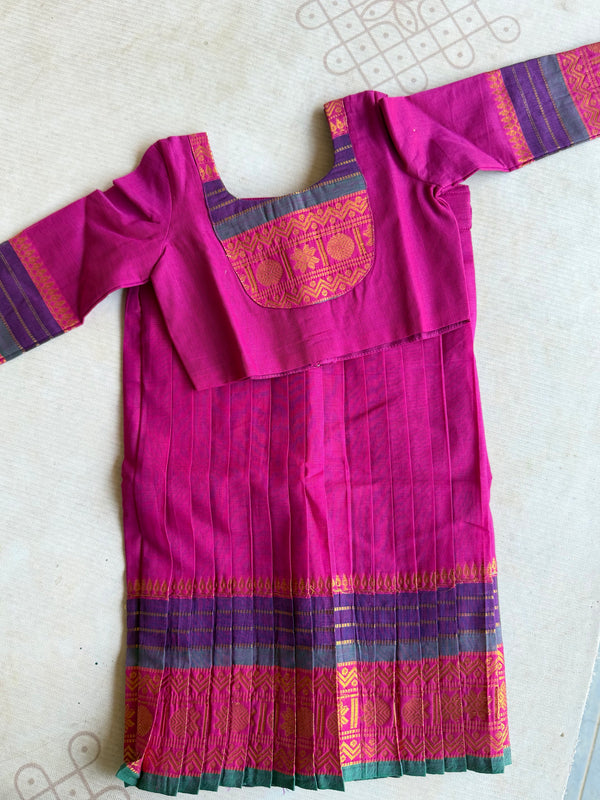 Suhasini - Chettinad Cotton Skirt and 3/4th Sleeve Top