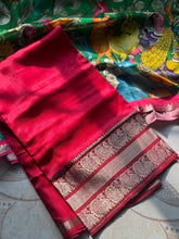 Mangalgiri Silk Kalamkari Print Unstitched Kurta + Dupatta