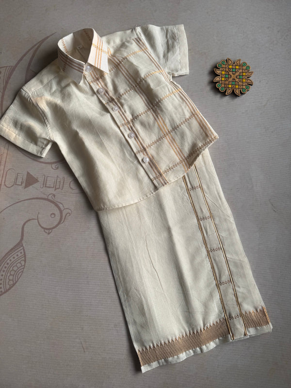 Boys Dhoti and Shirt - Onam Edit