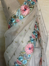 Moksha - Bloom Silk Kota Floral Embroidered Saree