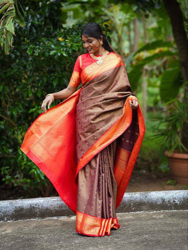 Semi Kanchi Silk Saree