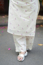 Pure Cotton Floral Embroidered Co Ord Set - Onam Edit